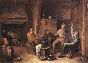 Hendrick Martensz Sorgh A tavern interior with peasants drinking and making music oil on canvas